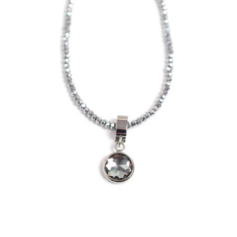 Grey Stone Necklace