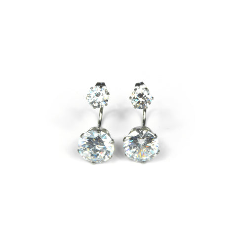 Stainless steel crystal earrings