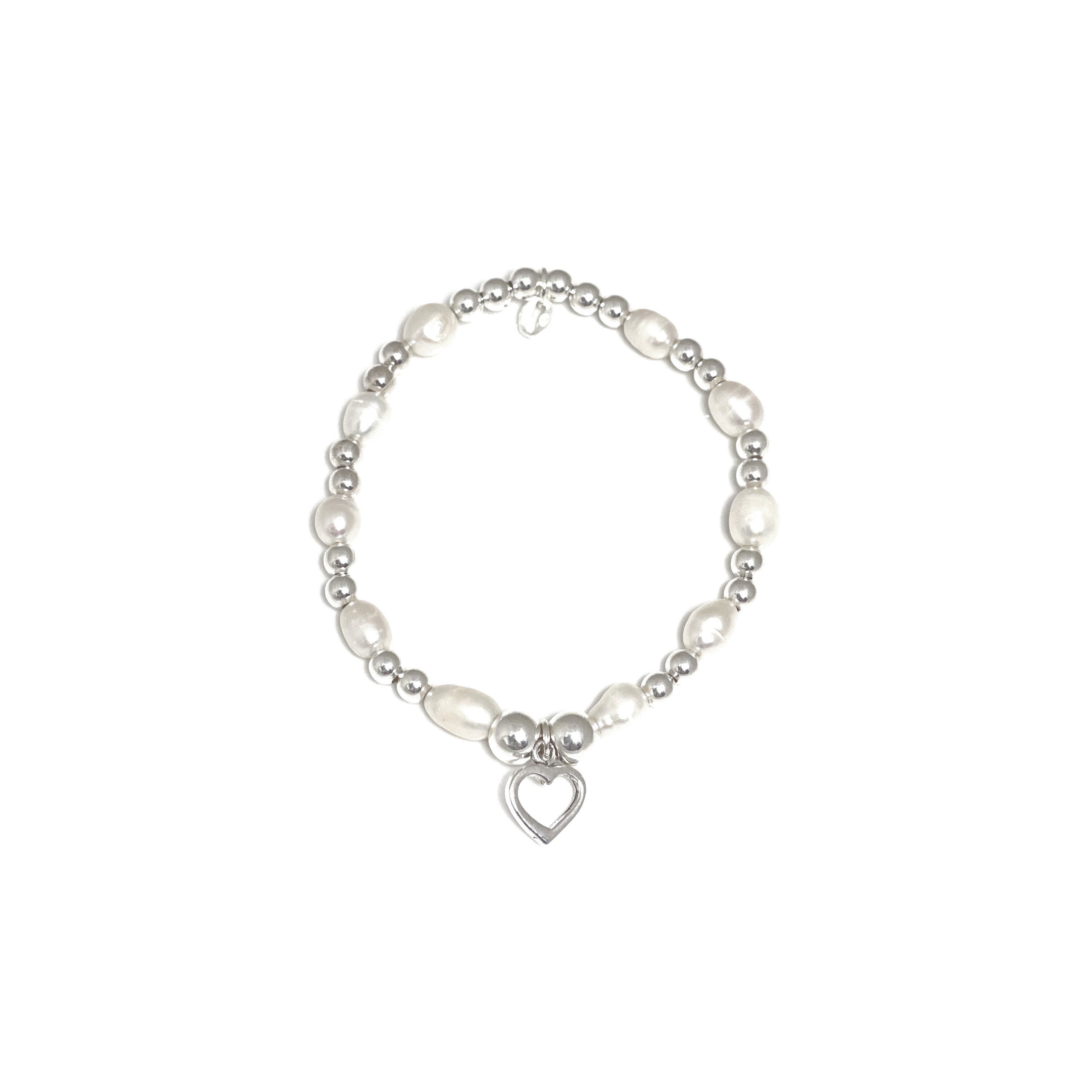 アクセサリー GOD ONLY KNOWS PEARL HEART BRACELET S Amazon.com: Carzyzhu Heart Pearl Bracelets - 14K Gold Plated