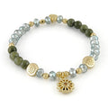 Green flower bracelet
