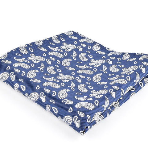Patterned Dark Blue Handkerchief