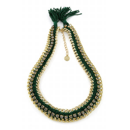 Dark green necklace